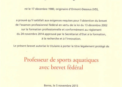 1 - Brevet Fédéral aquatique