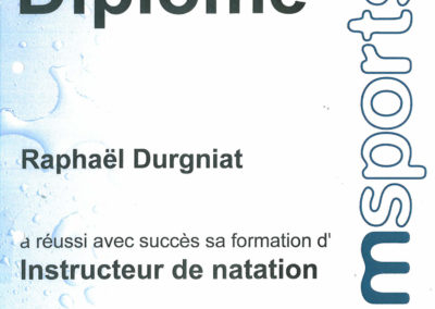 2 - Diplôme instructeur suisse de natation