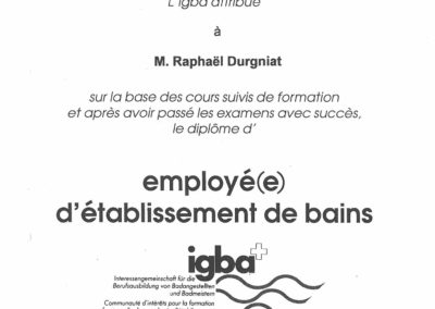 9 - Diplôme Garde Bain